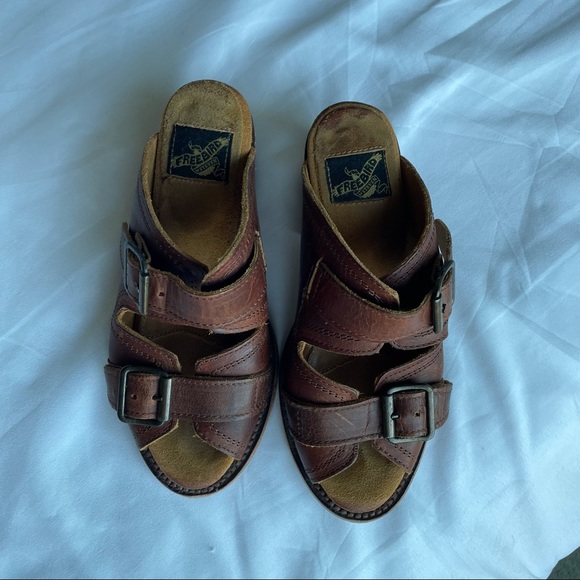 Freebird by Steven 'Caprice' brown leather mule sandals Size 6 - Picture 9 of 10